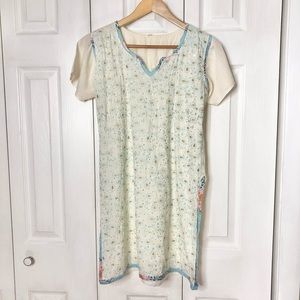 Vintage handmade Kurta, gold embroidery & sequins